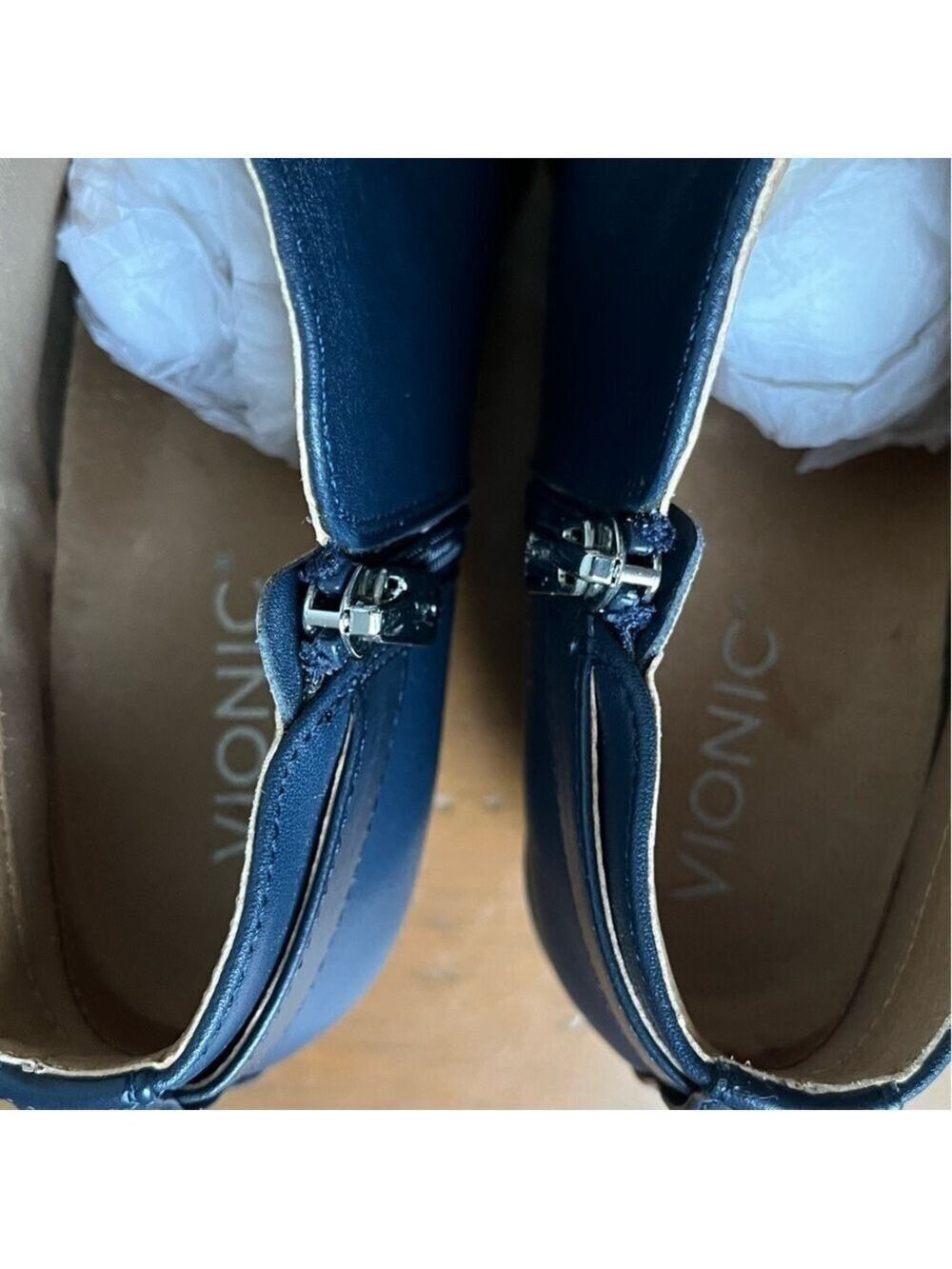 Vionic Women’s Joy Millie Leather Ankle Boots with Buckle Navy 7 - Picture 9 of 13
